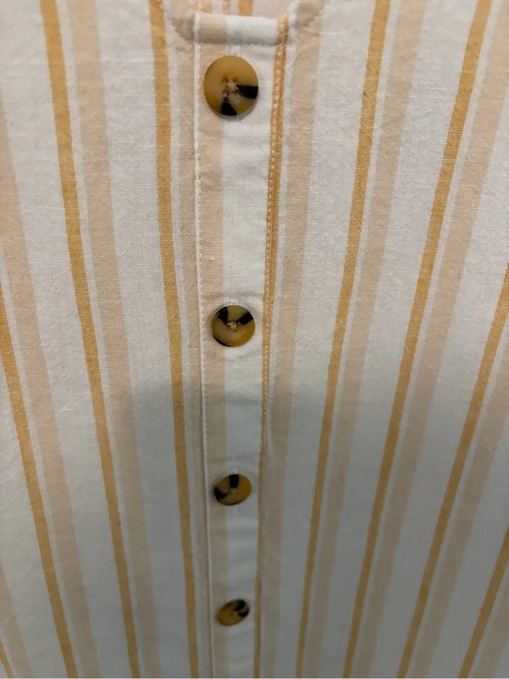Wonderly Yellow & White Striped Button-Front Dress